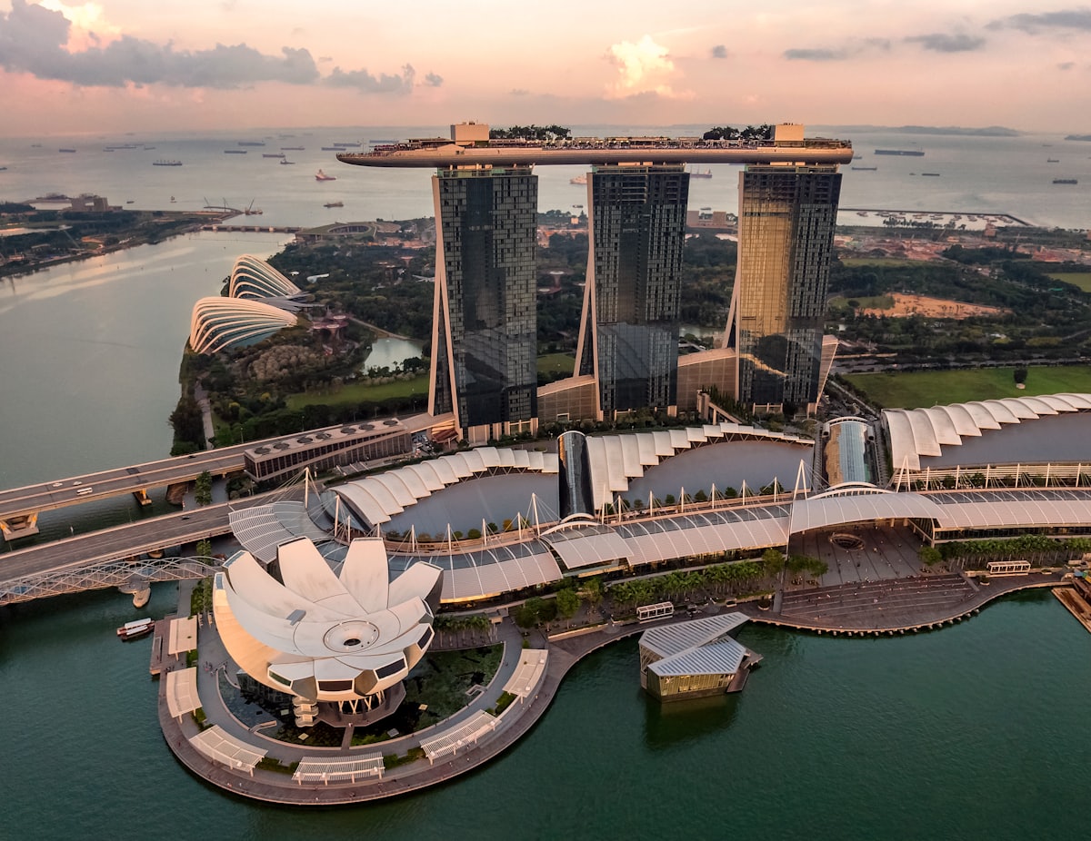 Aerial view of Marina Bay, Singapore