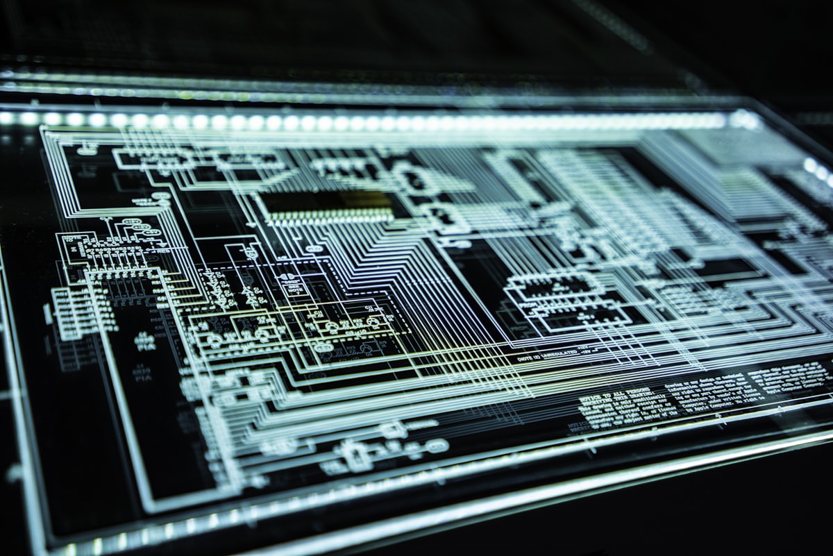 Glowing avionics circuit board