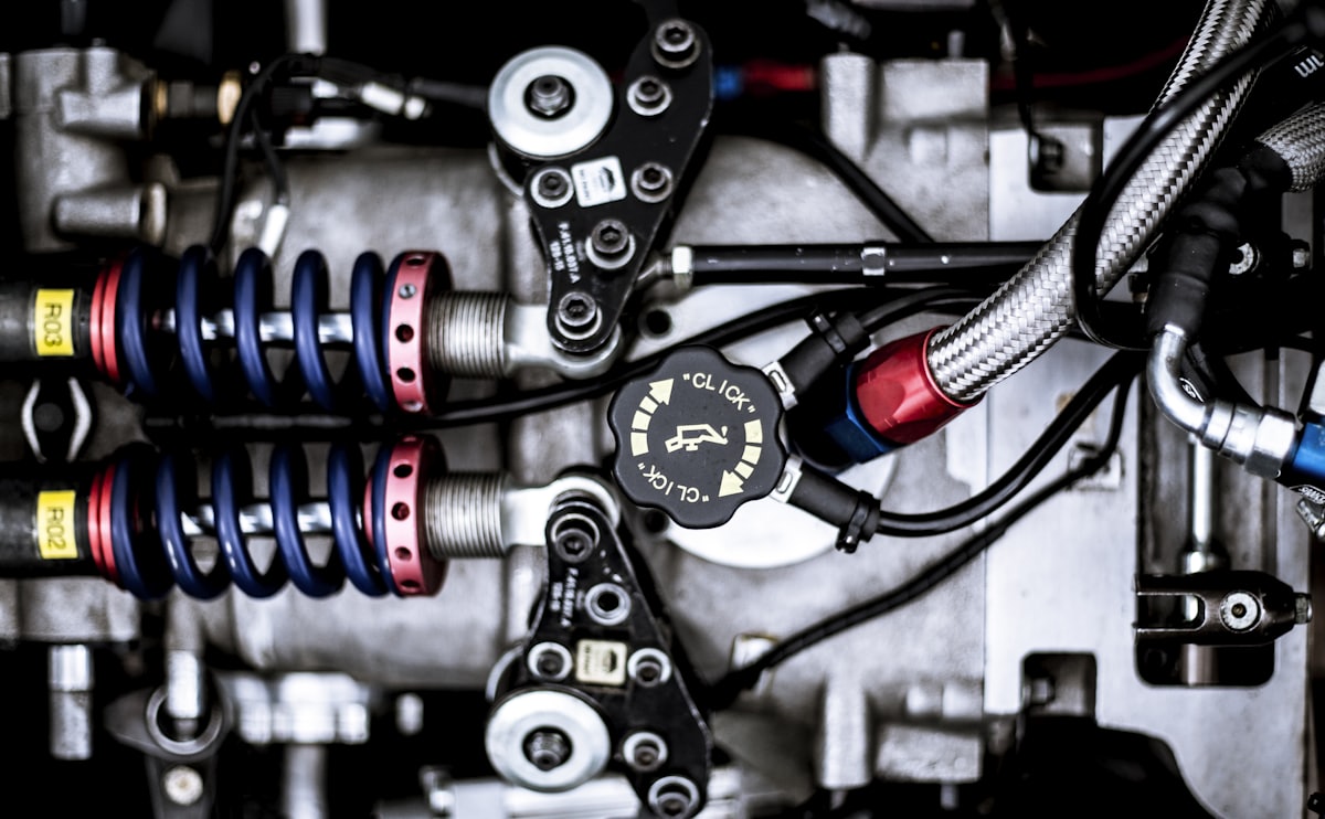 Precision machinery closeup